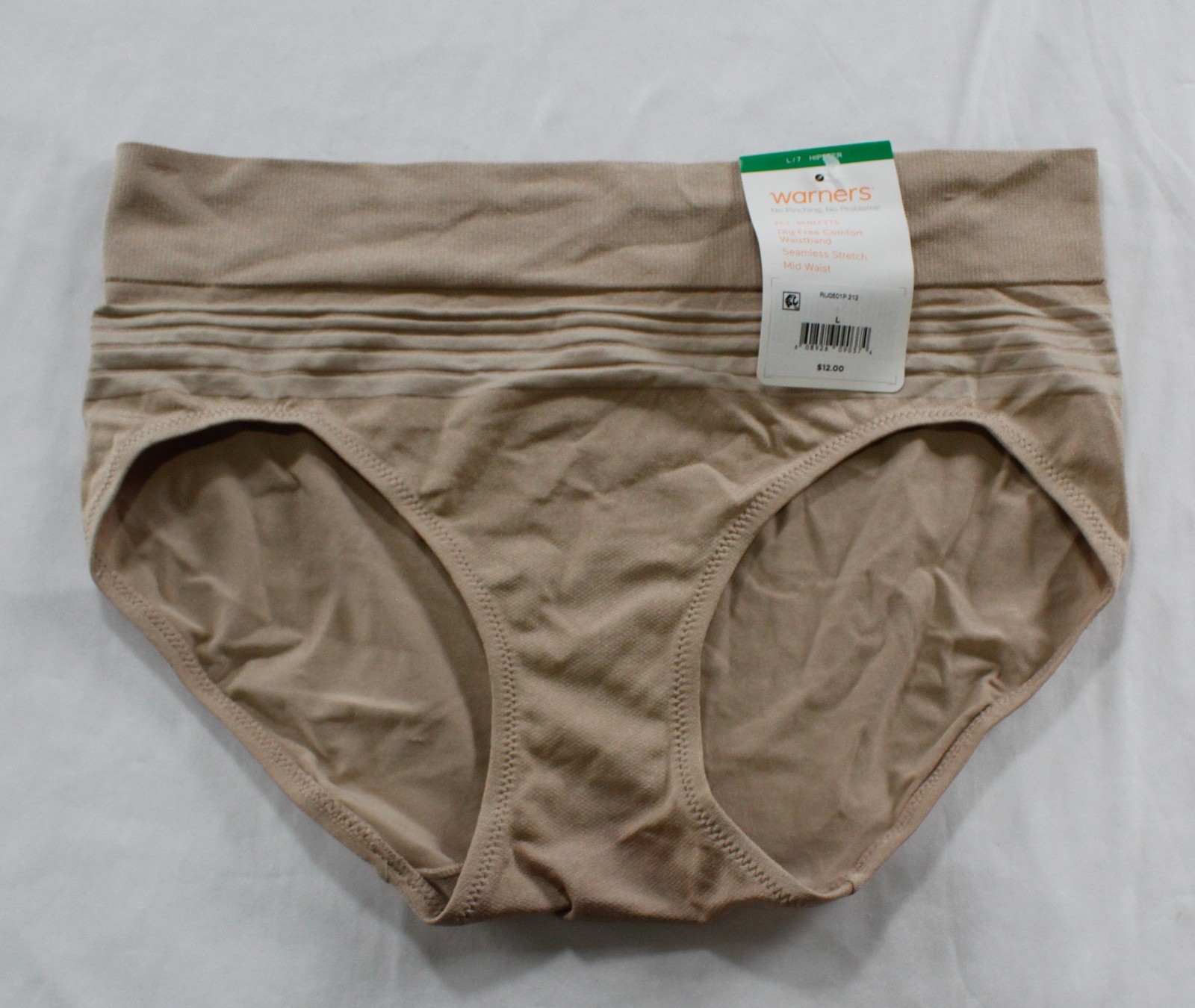 Warners Women’s Dig Free Comfort Waist Seamless Hipster MS7 Butterscotch Large