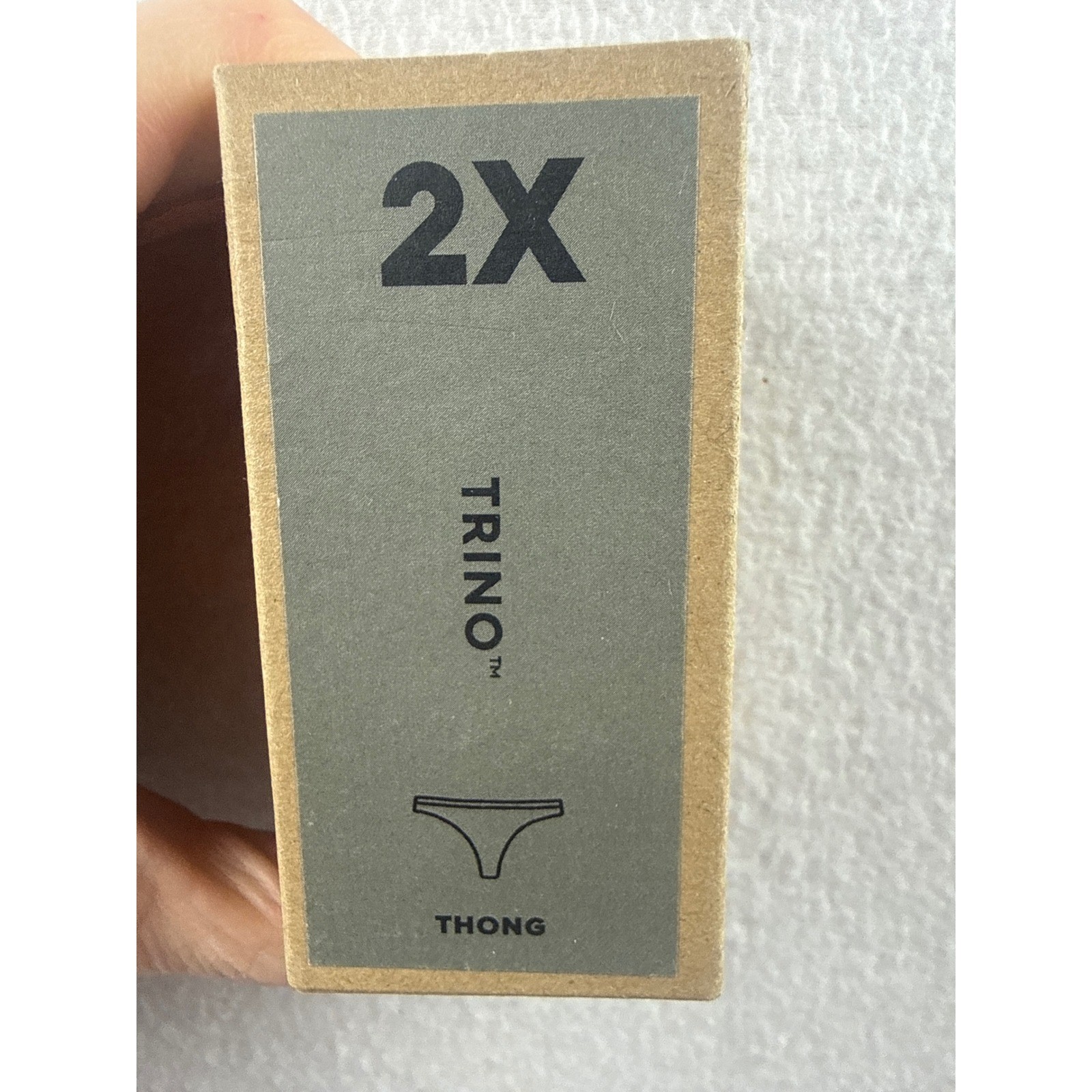 Allbirds Trino Thong Underwear Boulder Grey Merino Wool Tencel 2X UTWBLD105