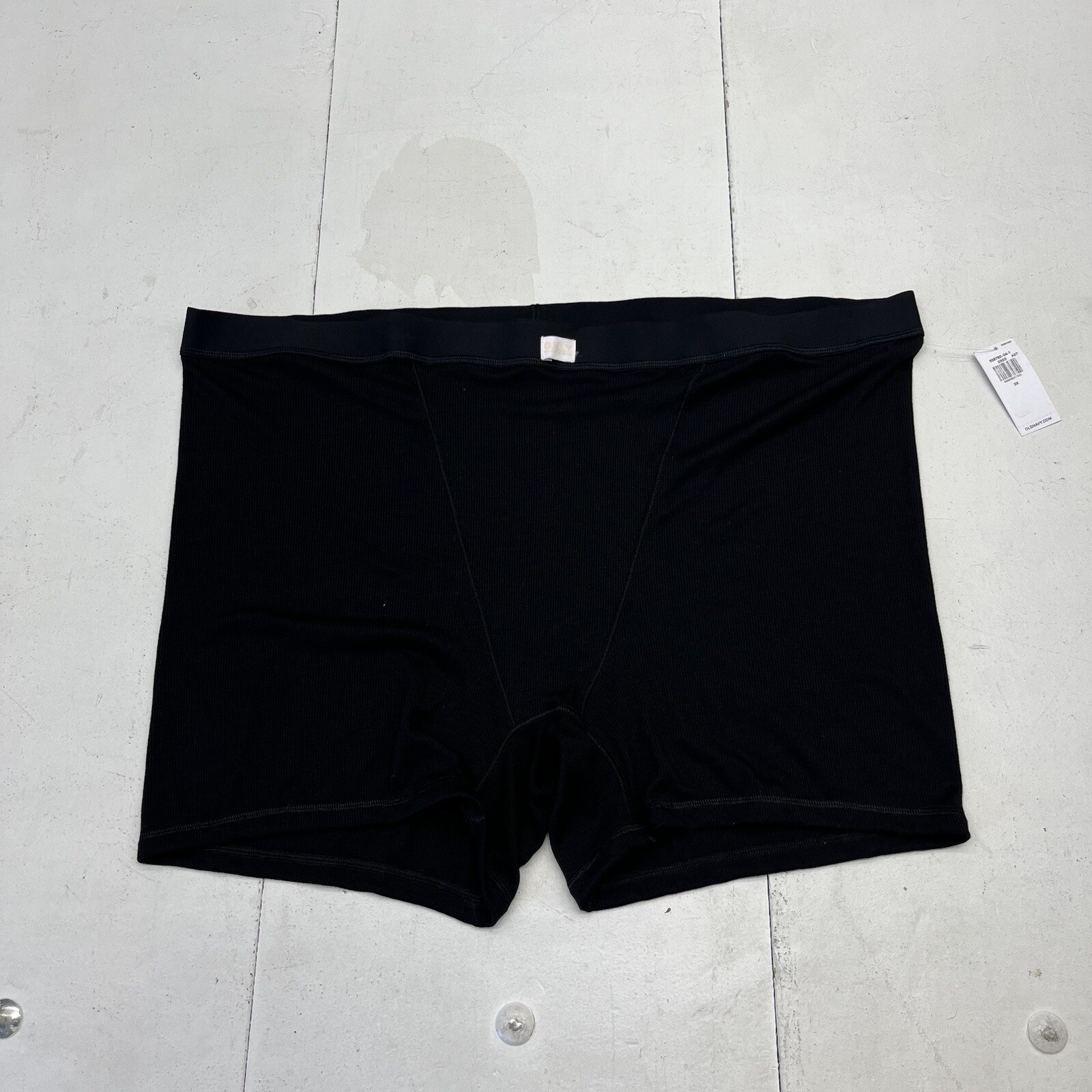 Old Navy Black High-Waisted Rib Knit Boyshort Boxer Briefs Women’s Size 2X