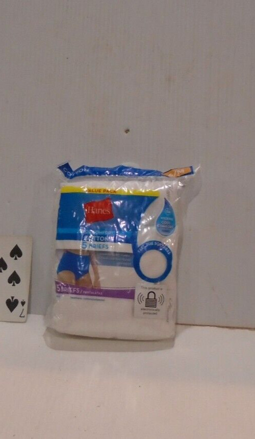 Hanes Womens Tagless 5 Pair Cotton Briefs Plus Size 6m Cool Comfort Soft