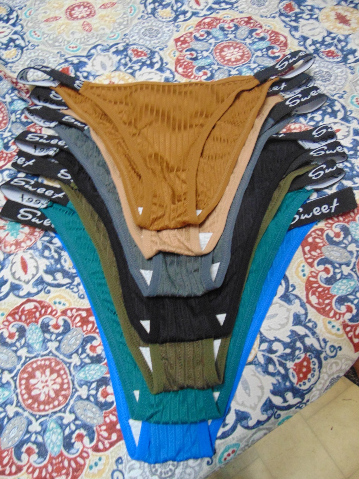 Brand New Seven Pack of String Bikini Sissy Panties Size Large