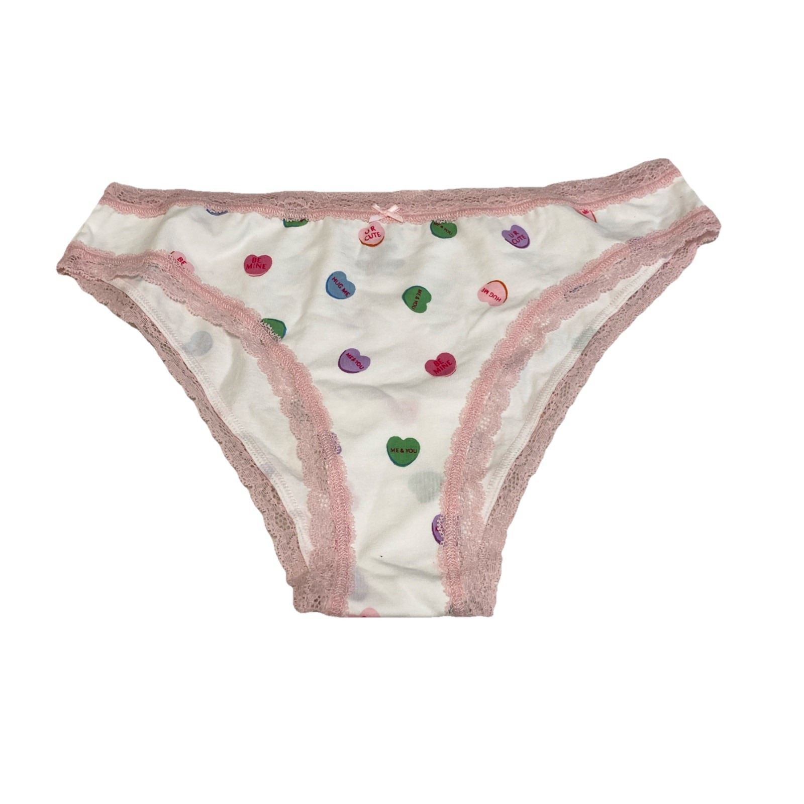 Aeropostale Women’s Candy Hearts Lace-Trim Hipster M
