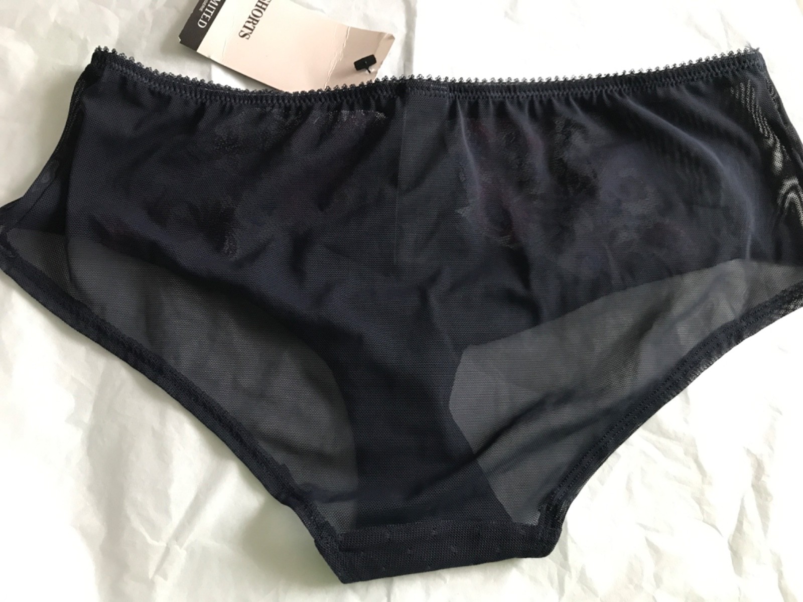 M@S Blue shorty knickers briefs NEW UK 10 X mesh BACK brief NEW
