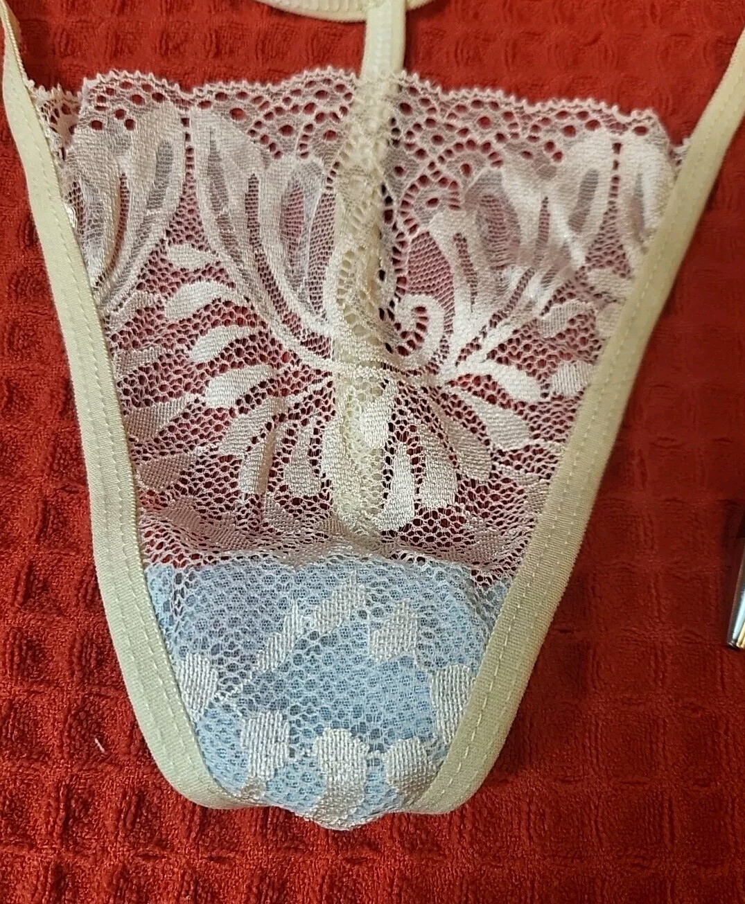 NEW!! Women’s Sexy Lace-Floral Print T- Back Thongs Pink (Medium)