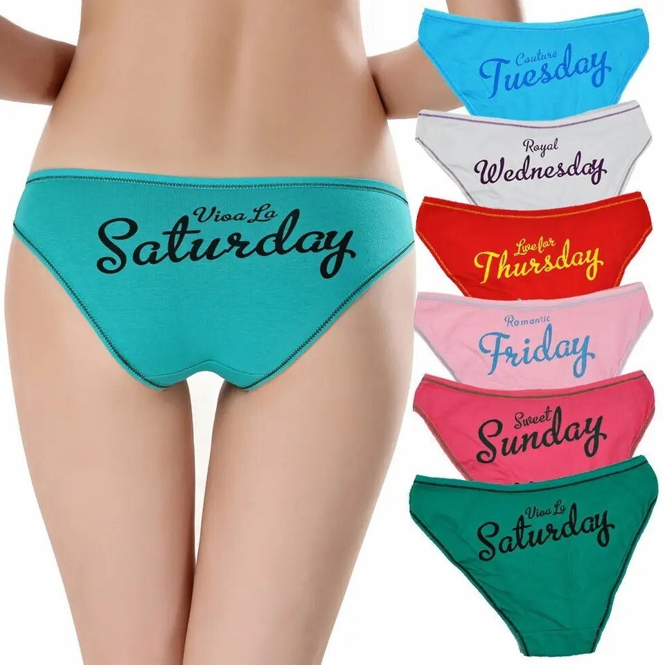 Cotton Women’s Underwear Sexy Panties Set Of 7 Pieces Weekday Set