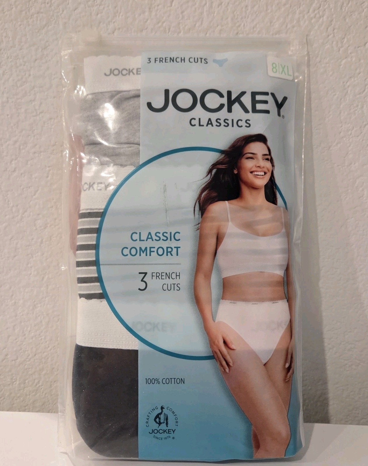 Women’s 8 XL Jockey 3-Pack French Cut Classic Comfort Cotton Underwear