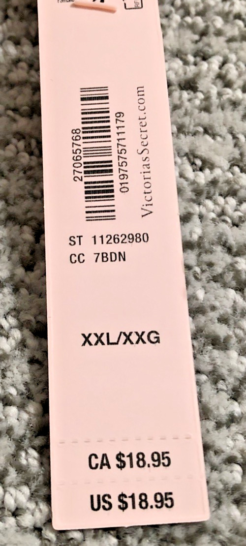 Victoria’s Secret Very Sexy NWT XXL Black Strappy Cheeky Panty Charm Oranges