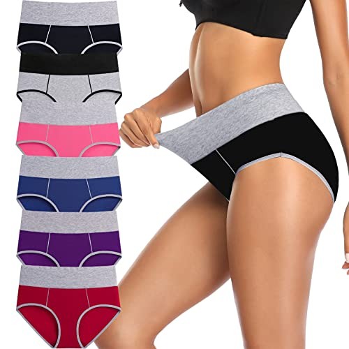 Postpartum Underwear Women High XX-Large Black/Gray/Pink/Navy Blue/Purple/Red