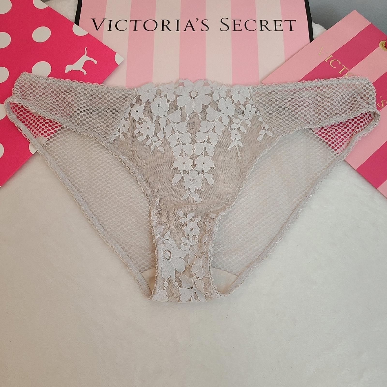 Y2K VS Dream Angels Sexy Sheer Crochet Lace Cheekini Panty Size Lg