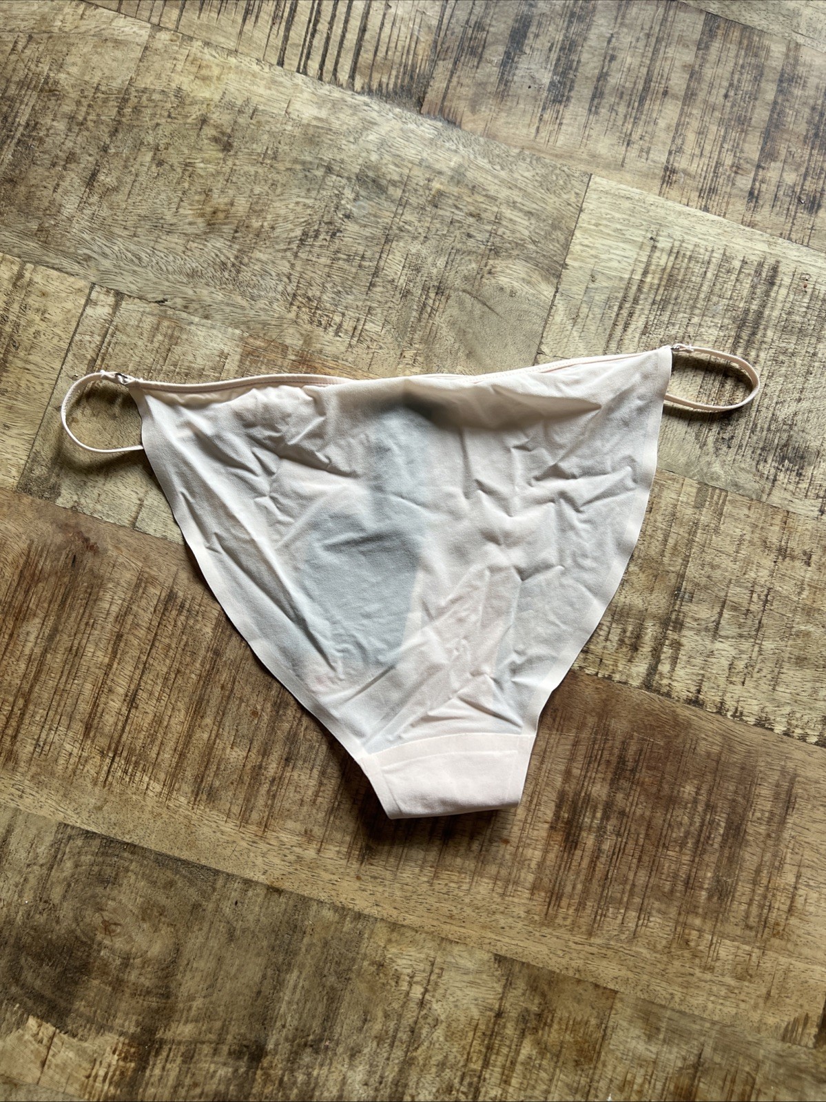 Zara Pale Pink Panty Lingerie NWTs Size Small Metal Rings