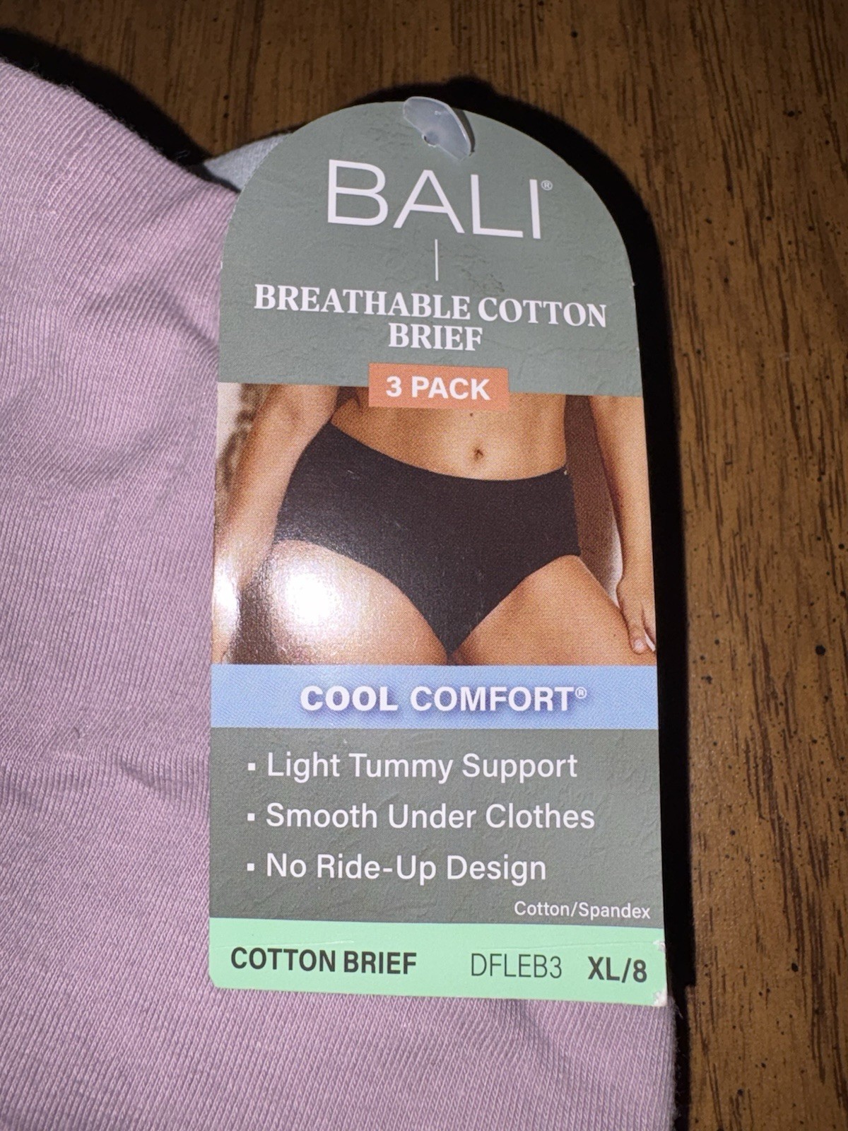 Bali 2 Pair Womens Brief Underwear Panties Cotton Blend Breathable Panty NWT XL
