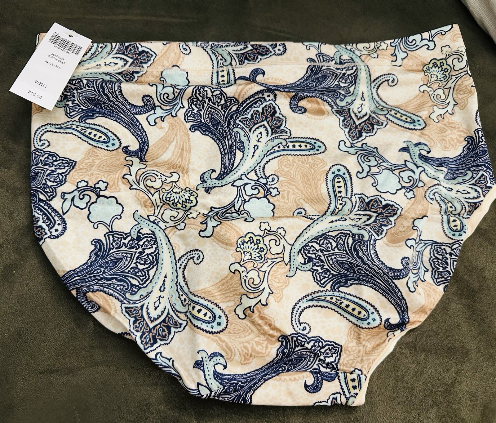 SOMA Women’s Size L Sensuous Modern Brief Paisley Skin Panty