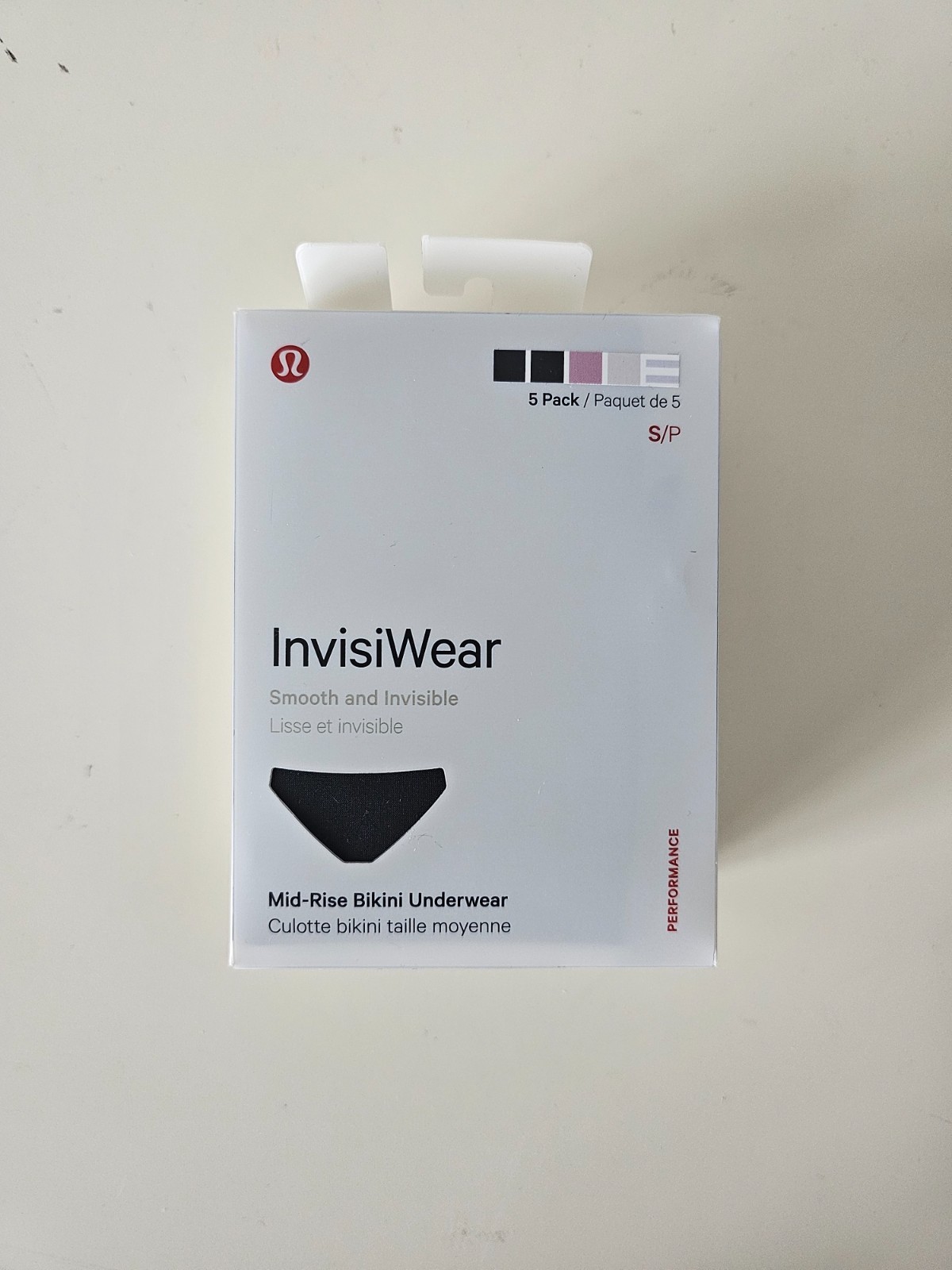 NWT LULULEMON Multi Color Smooth & Invisible InvisiWear MR Bikini 5 Pack Small