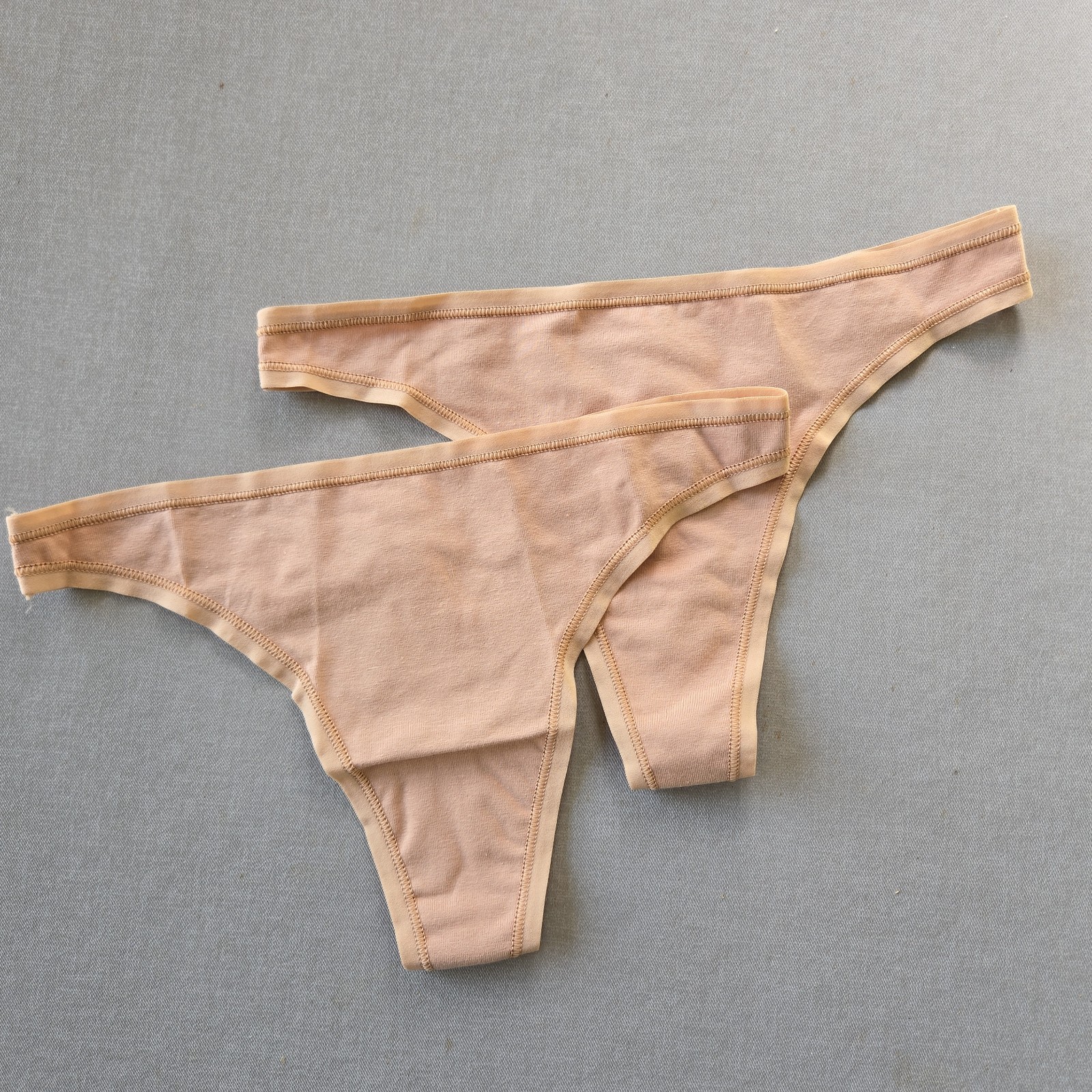 Gap Body Beige Thong 2 Pair Size Small NWT Spring 23 Cotton