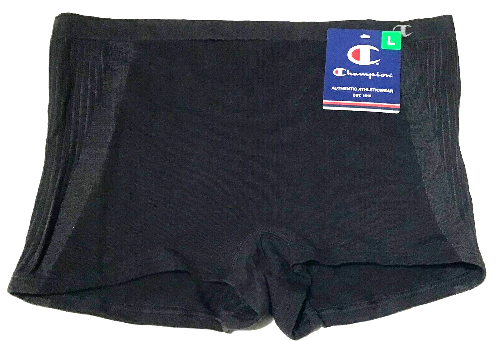 large – NWT Champion black Tencel Lycell boyshort panty (d158)