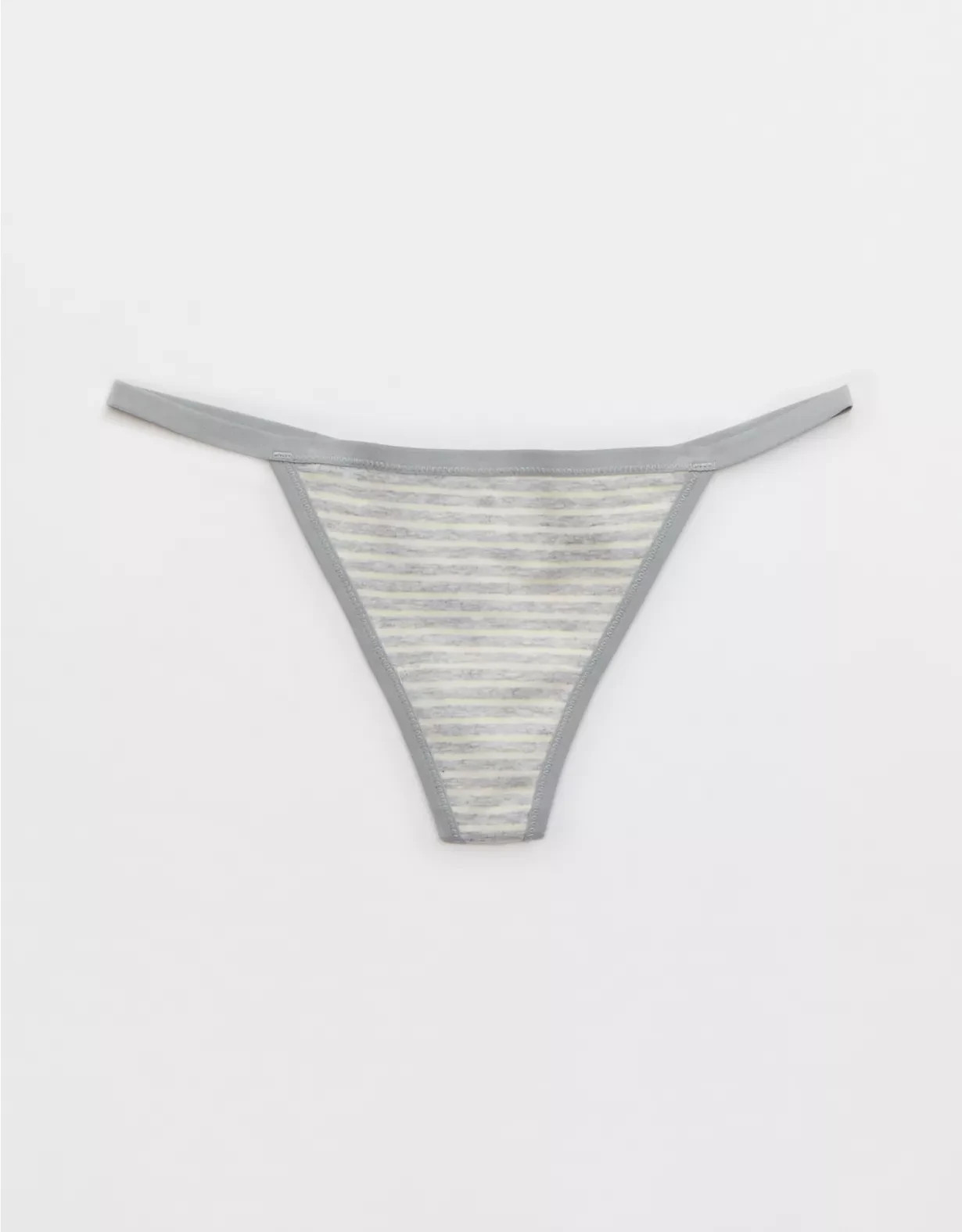XS American Eagle AERIE Cotton String Thong Undies Panties Medium Heather Gray