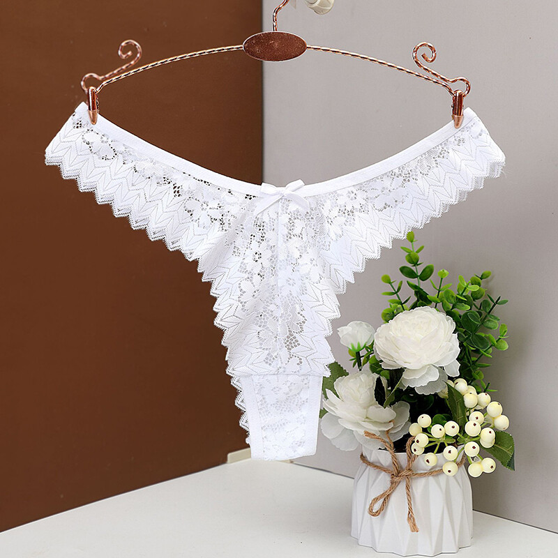6 Pack Lot Sexy Womens Lace Panties Thongs Underwear See Through Brief Lingeries