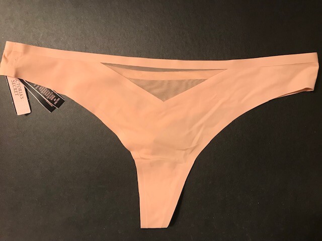 NWT VICTORIA SECRET NUDE BUFF FRONT MESH INSERT BRAZILIAN THONG M MEDIUM