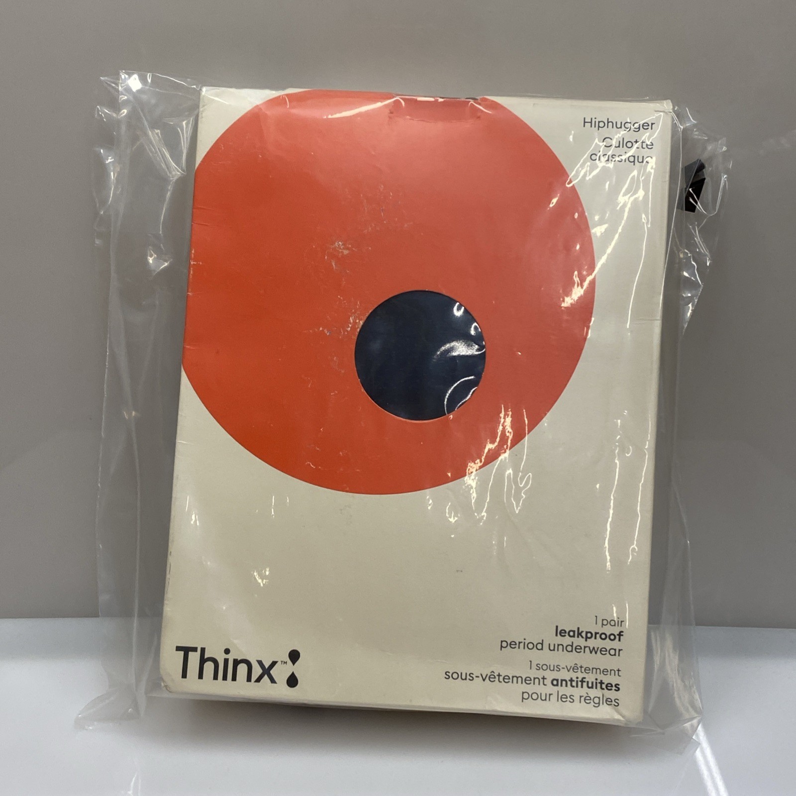 THINX BLACK HIPHUGGER SUPER ABSORBENCY PERIOD-PROOF PANTIES Sz Large Damage Box