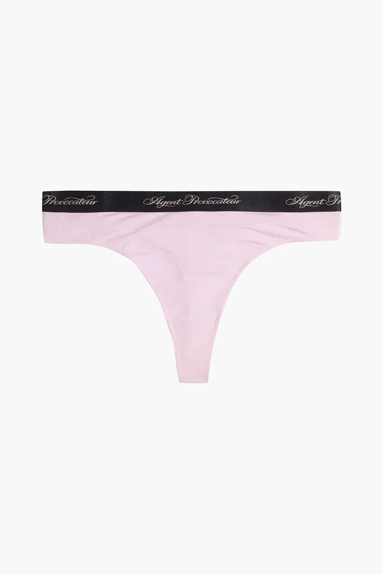 AGENT PROVOCATEUR CLEA SOFT PINK BRANDED THONG SMALL AP2 8-10 BNWT