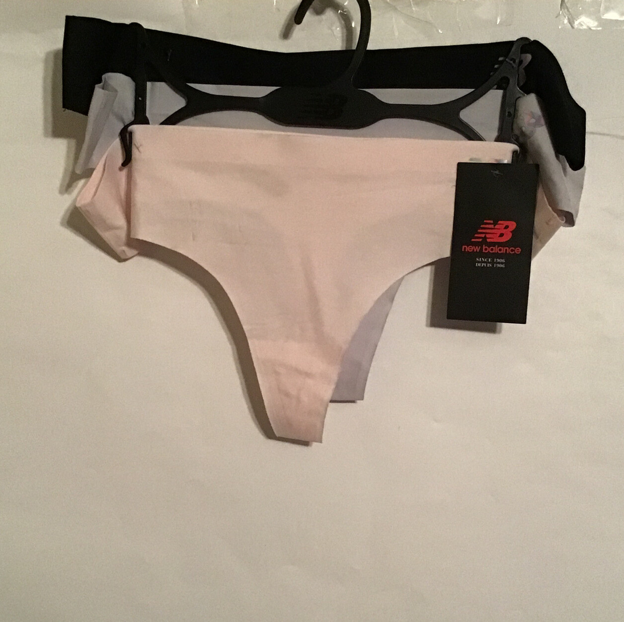 New Balance No Show Laser Cut Bonded Thong Panties 3 Pack Womens Size Large NWT