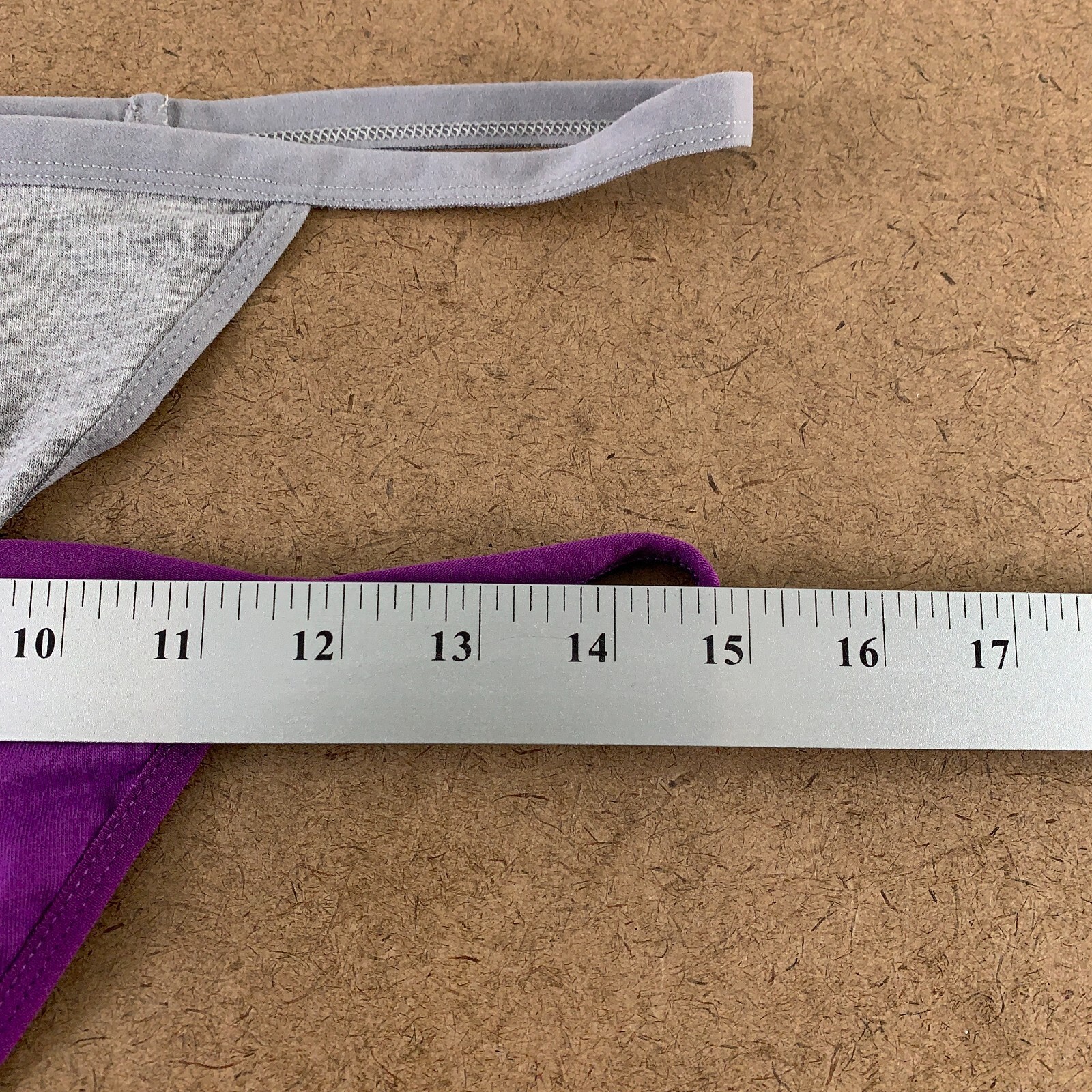 Nabtos Women’s Size XL Purple/Gray Cotton T-Back Thong Panty 2 Pack NWT