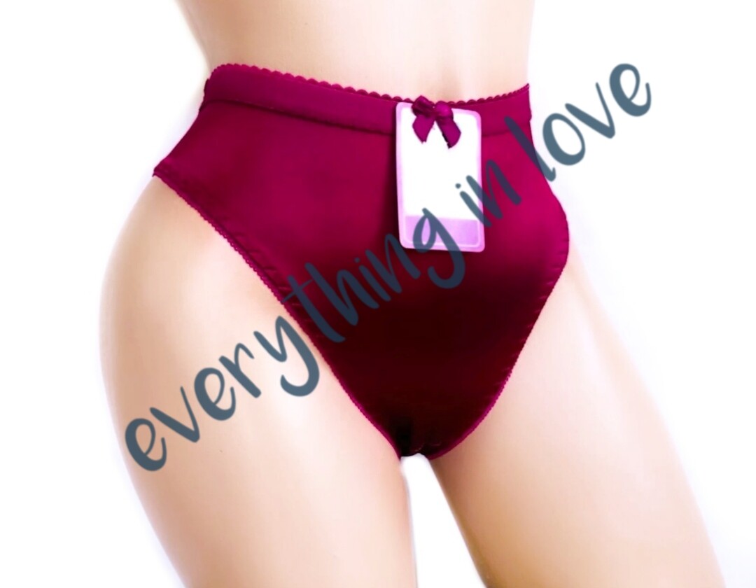 Women High Cut Full Coverage Comfort Satin Shiny Bikini Panty Underwear