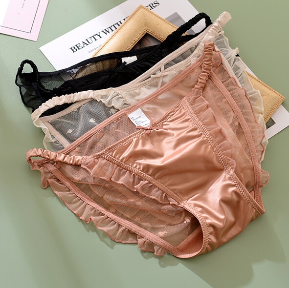 1/6 Pack Lot Womens Satin Panties String Bikini Underwear Sheer Thongs Brief