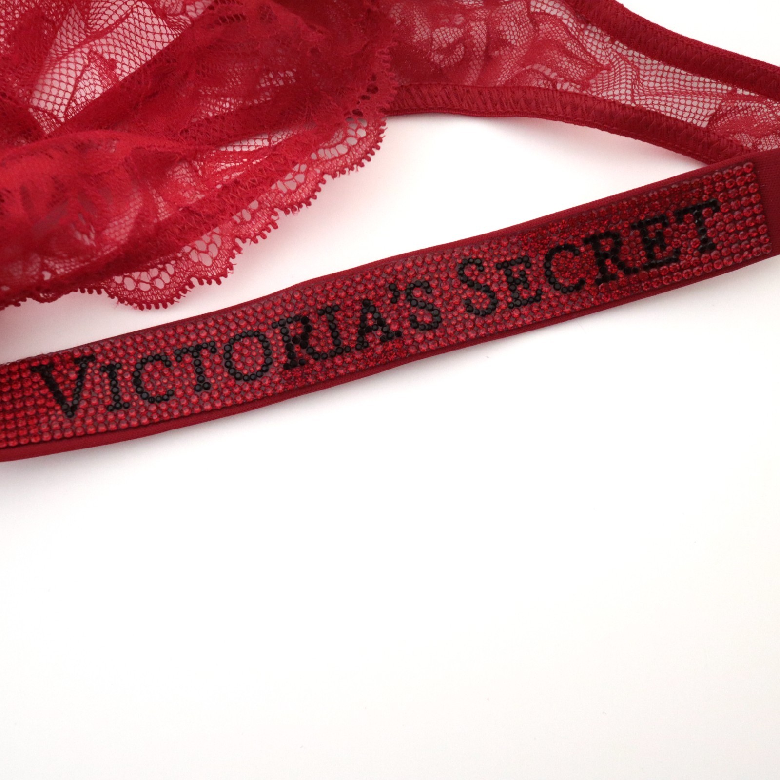 Victoria’s Secret Very Sexy Lace Logo Shine Strap Thong Panty S