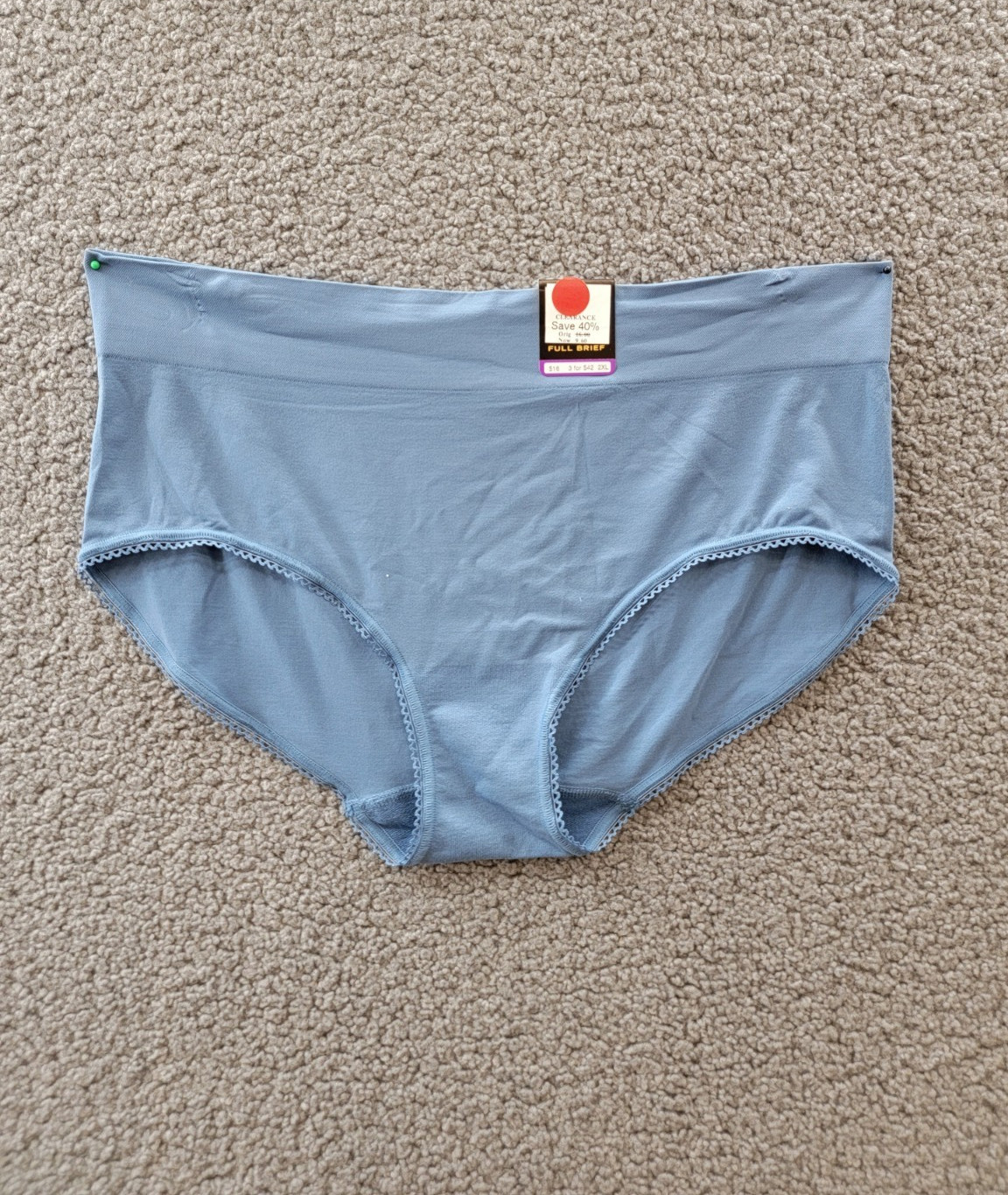 Wacoal Feeling Flexible Brief Underwear Women’s 9-2XL Coronet Blue Elastic Waist