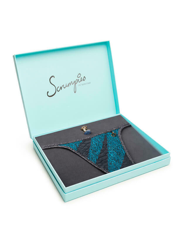 2 X Scrumpies Of Mayfair Briefs Knickers with Charms & Gift Box RRP £110 BNIB
