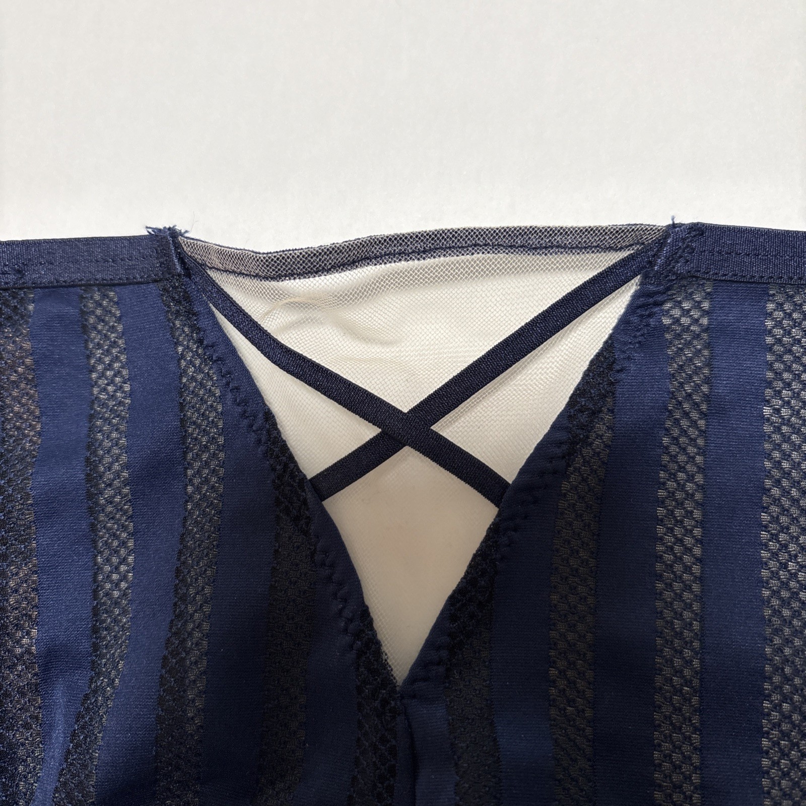Victoria’s Secret Very Sexy Cheeky Panty Medium Navy Mesh Lace Strappy Back NWT