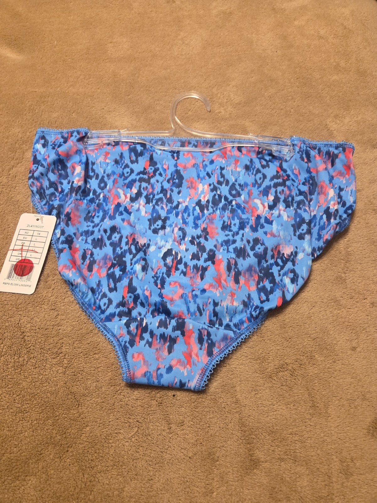 NWT Multicolor Blue 4115 Elomi Panty Brief Size Large 7