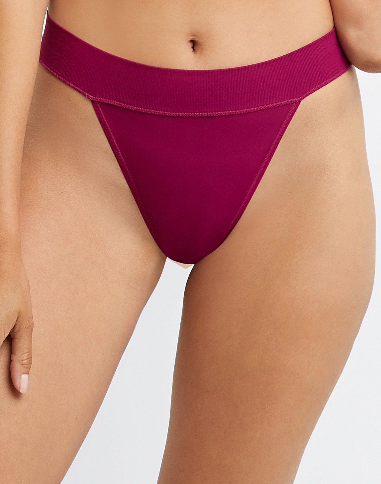 Maidenform Women’s Seamless Comfort Waistband Thong Venture Pink Size XL 2770