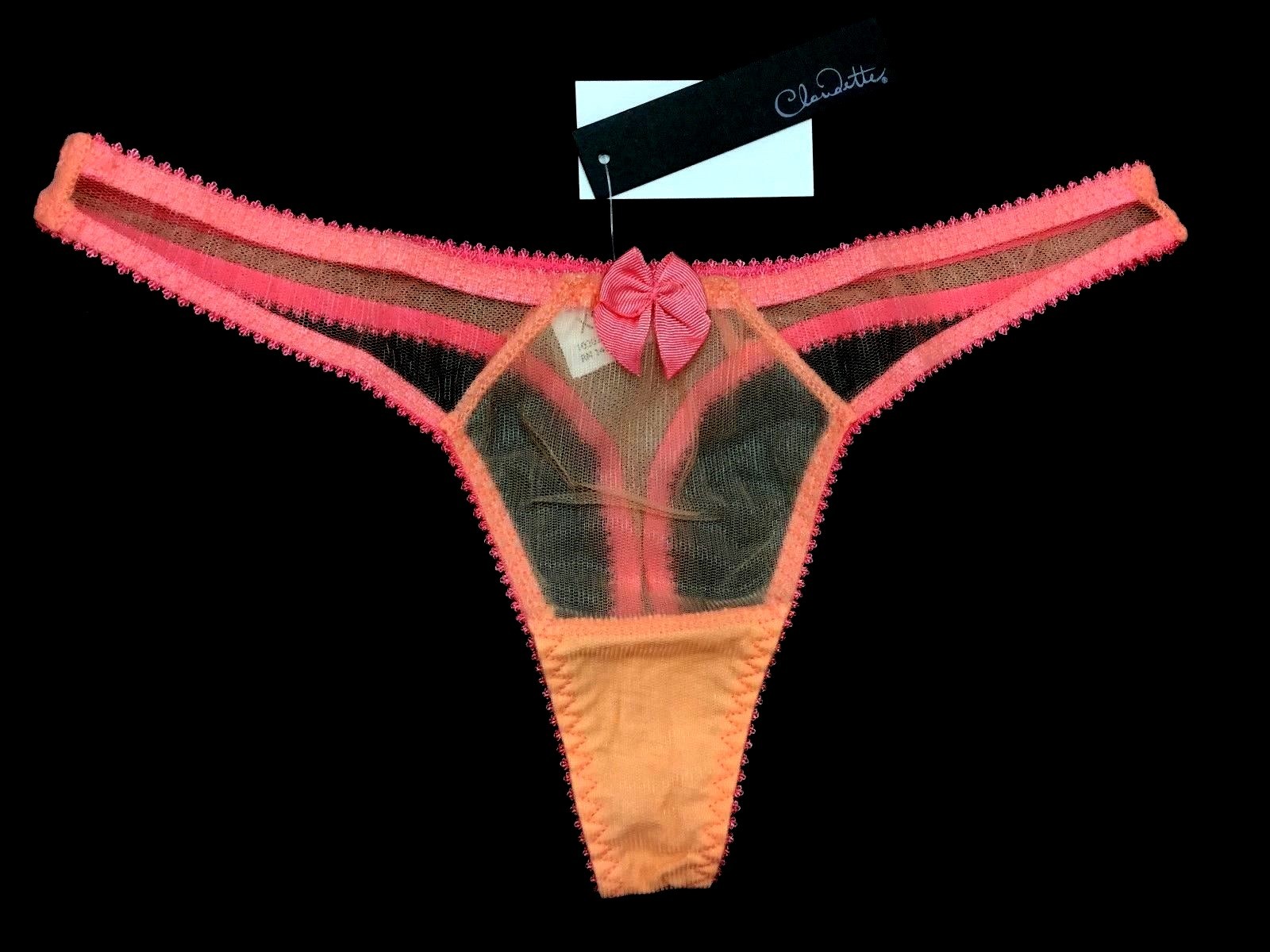 New Claudette Dessous Thong Bikini Panty Panties Lingerie Orange Soda Strawberry