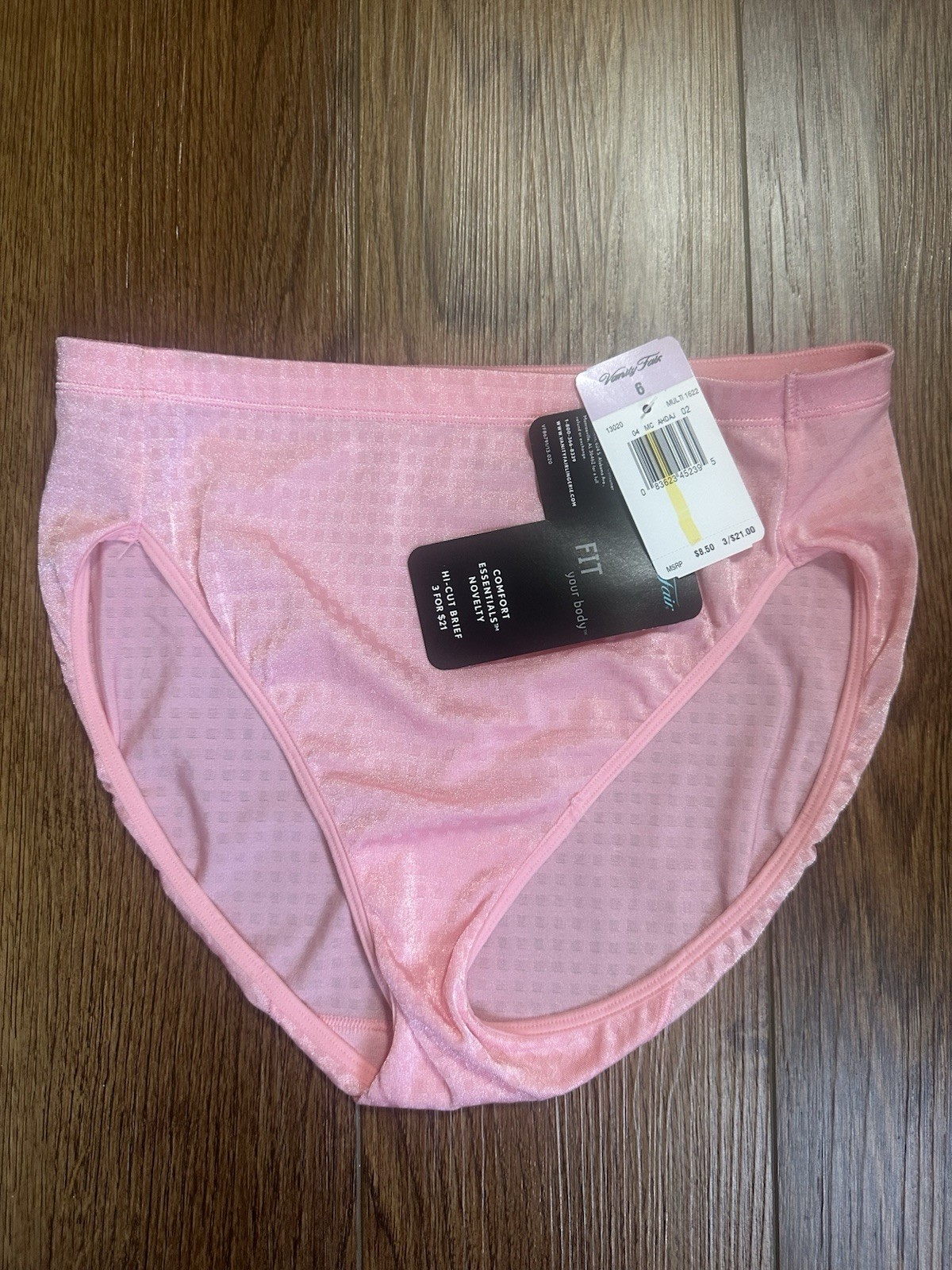 DEADSTOCK RARE! NWT Vanity Fair Comfort Essentials Novelty Hi-Cut 13020 Size 6