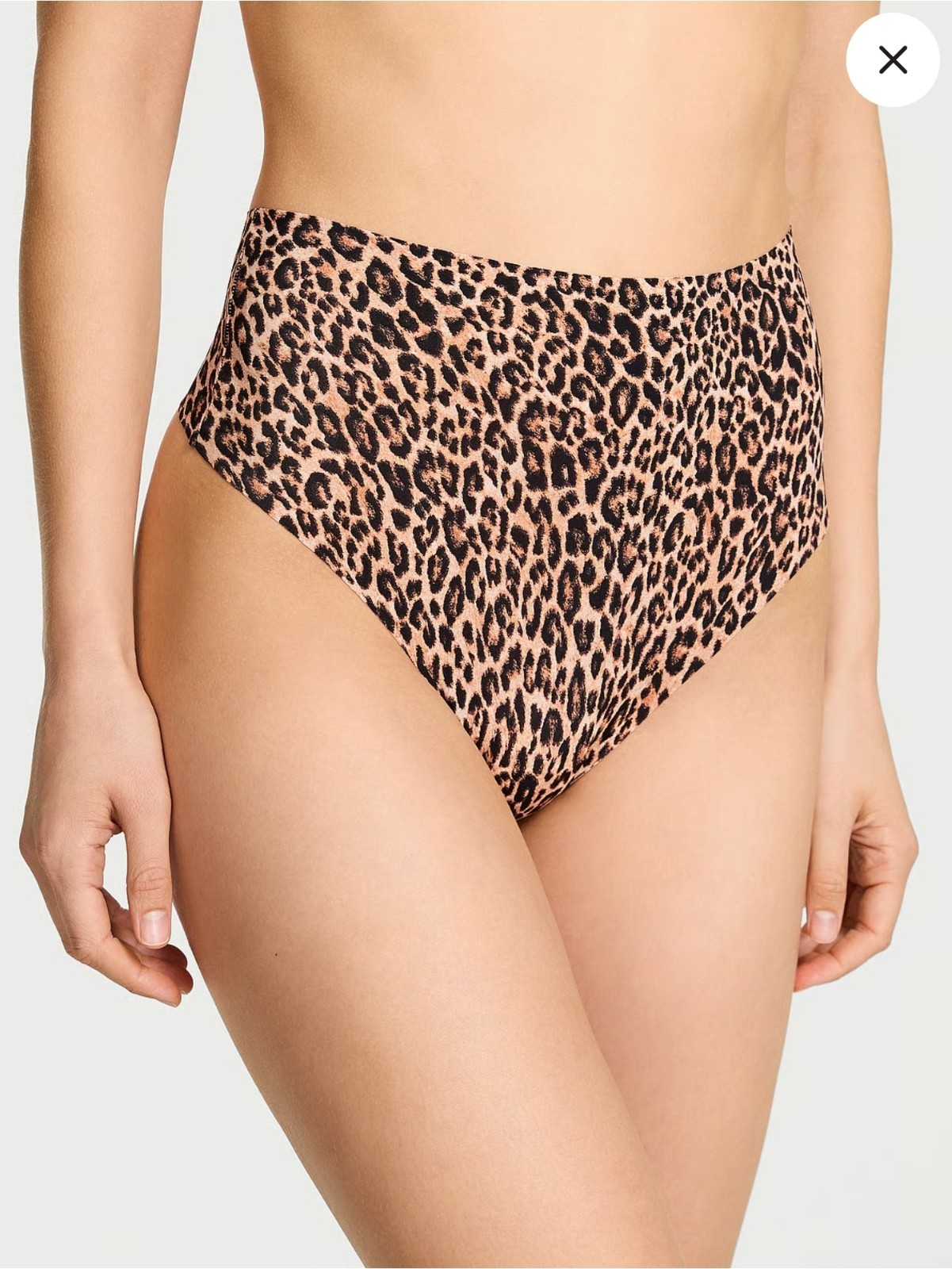 Victoria’s Secret (XL) NO SHOW HIGH WAIST THONG Panty Natural LEOPARD NWT