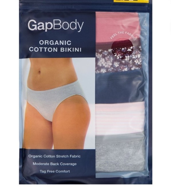 WOMENS Gap Body ORGANIC COTTON Underwear Bikini Panties Size M