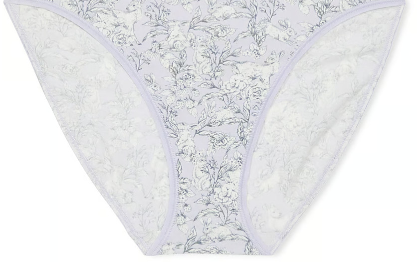 M L XL Lilac Rabbit Deer Cotton Victorias Secret High-Leg Waist Brief Pantie