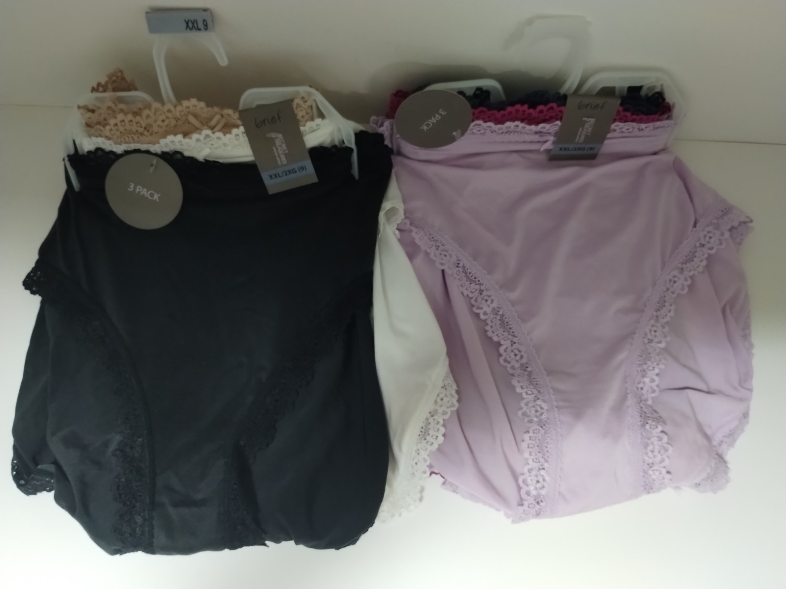 Secret Treasures full coverage stretch Lace Briefs size 9 XXL 6 panties NEW Tags
