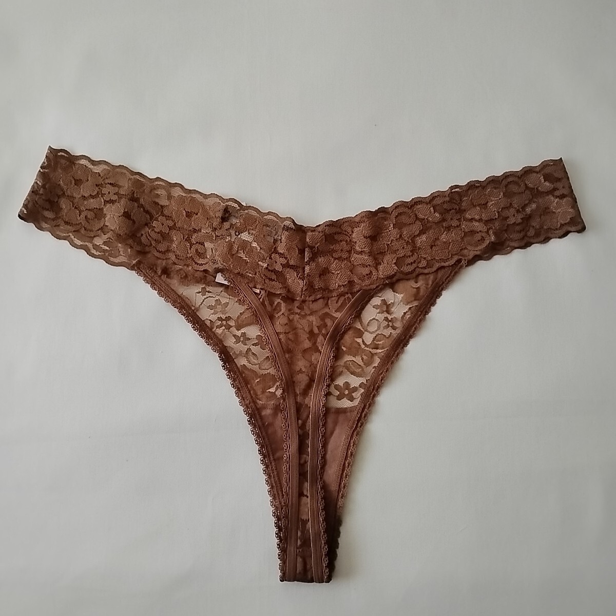 NWT INC Thong Brown Floral Lace SIZE 2XL