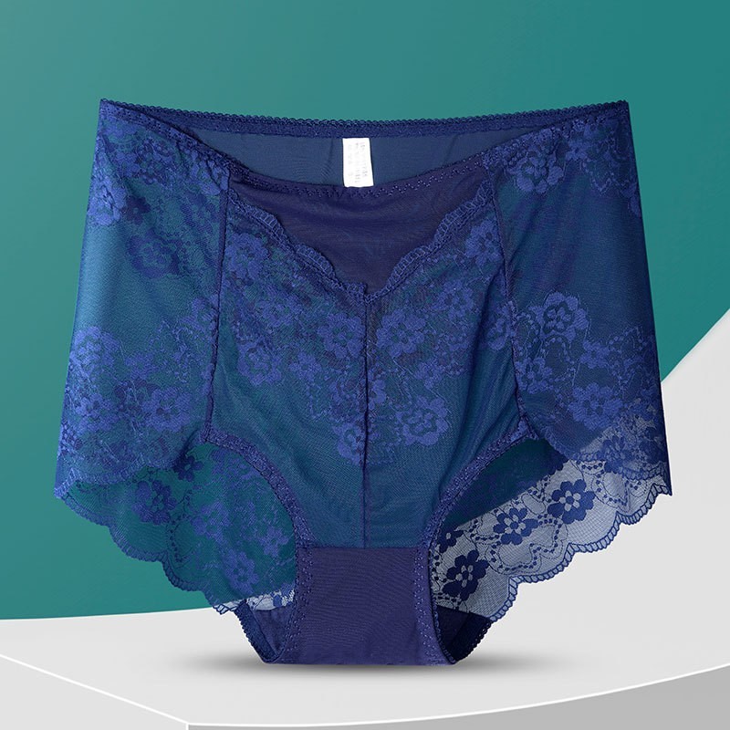 3X Women High Waist Knickers Briefs Lady Lace Seamless Underwear Panties M-3XL