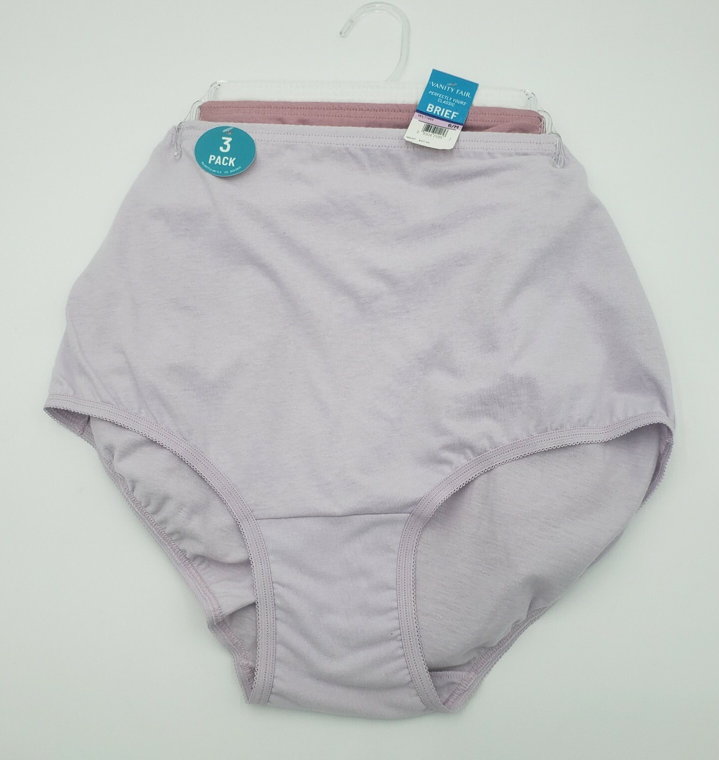 Vanity Fair Brief 3-Pair #15320 Perfectly Yours Tailored Panty Size 6/M New