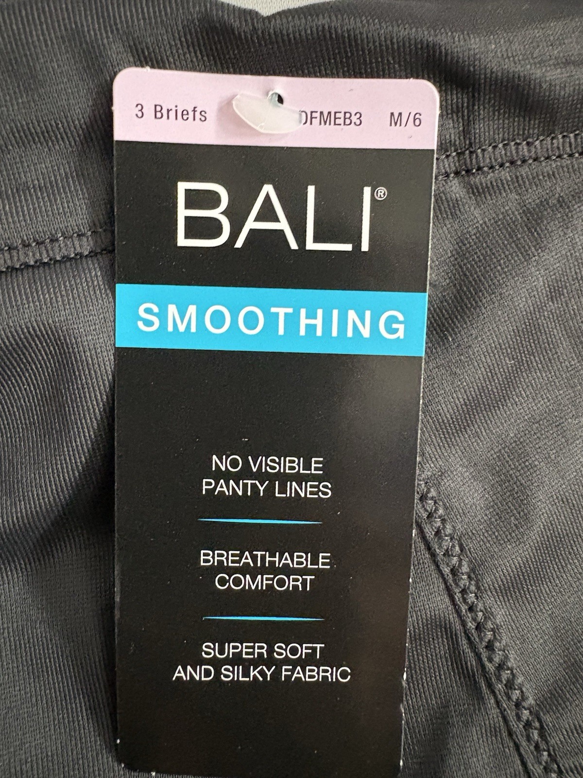 NEW Bali One Smooth U Ultra Light Hi-Cut Panty Nylon 3 Pair DFMEH3 Size Medium