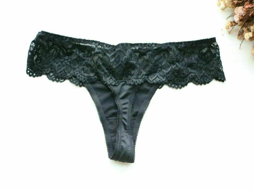 3PCS Women Sexy Thong Floral Mesh&Smooth Underwear G-string Knickers panties S-M