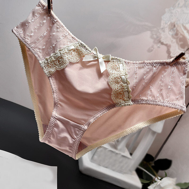 Japanese Sweet Girls Lady Lace Panties Bow Underpant Princess Briefs Underwear