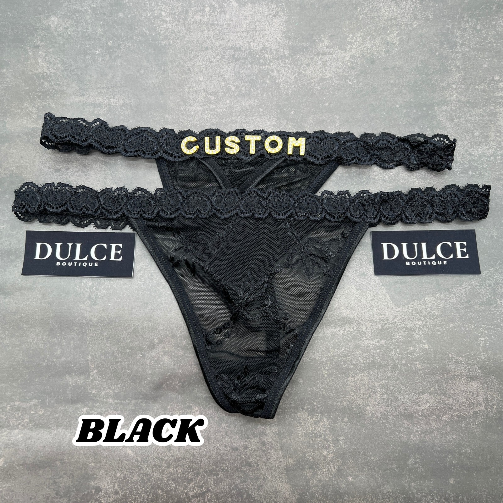 Custom Name Thong Sexy Panties With Crystal Letter Lingerie Custom Underwear