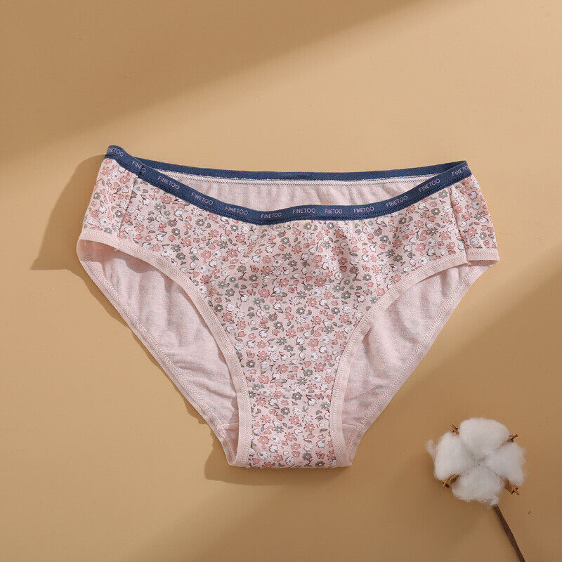 1/5 Pack Lot Womens Mid Waist Panties Underwear Brief Soft Comfortable Bottoms