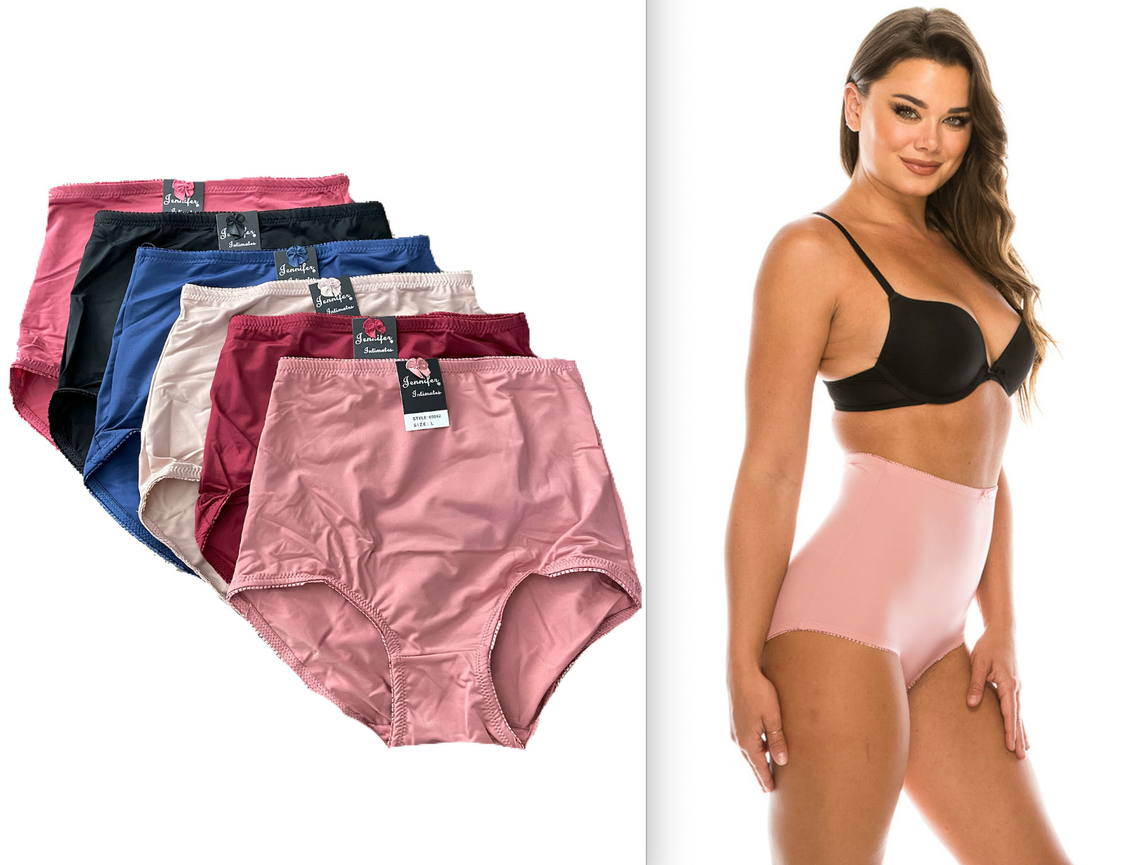 Women’s 2-6 Pack High Waist Cool Brief Underwear Girdle Panties S-2XL #69062A
