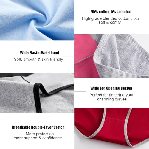 Postpartum Underwear Women High XX-Large Black/Gray/Pink/Navy Blue/Purple/Red